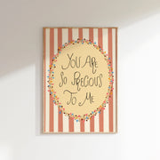 You are Precious to me Orange Stripes - Christian Wall Art