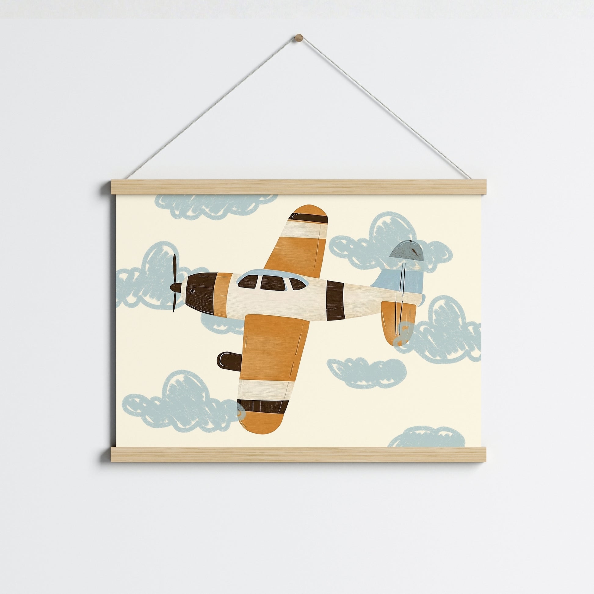 Airplane Nursery Print – Cute Plane Wall Art for Boys