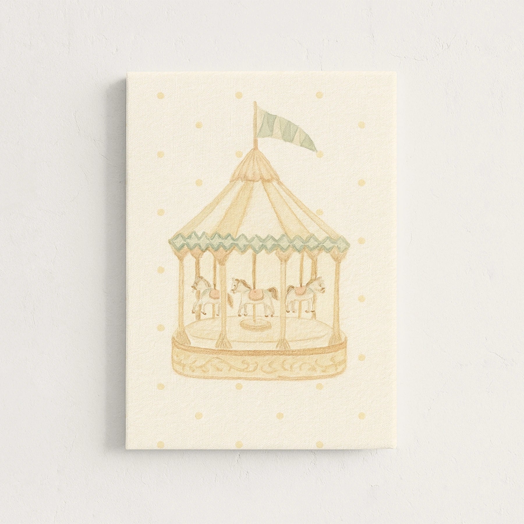 Vintage Carousel Nursery Canvas Print