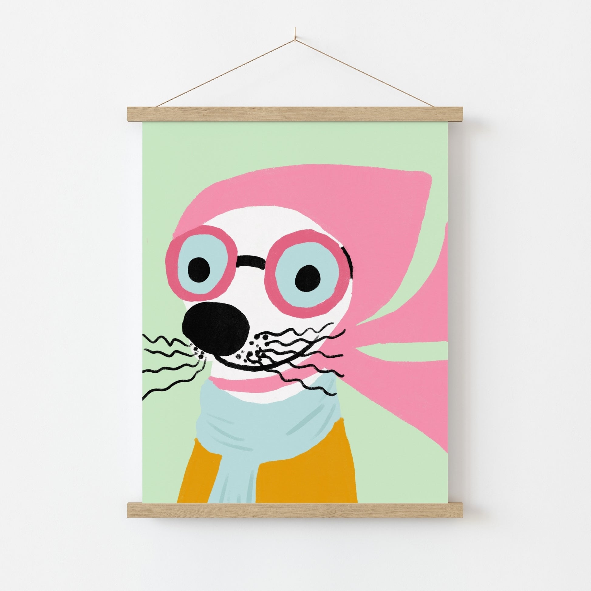 Hipster Seal Wall Art - Funny Animal Poster