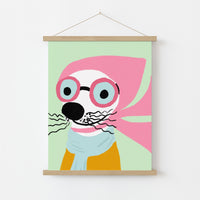 Hipster Seal Wall Art - Funny Animal Poster