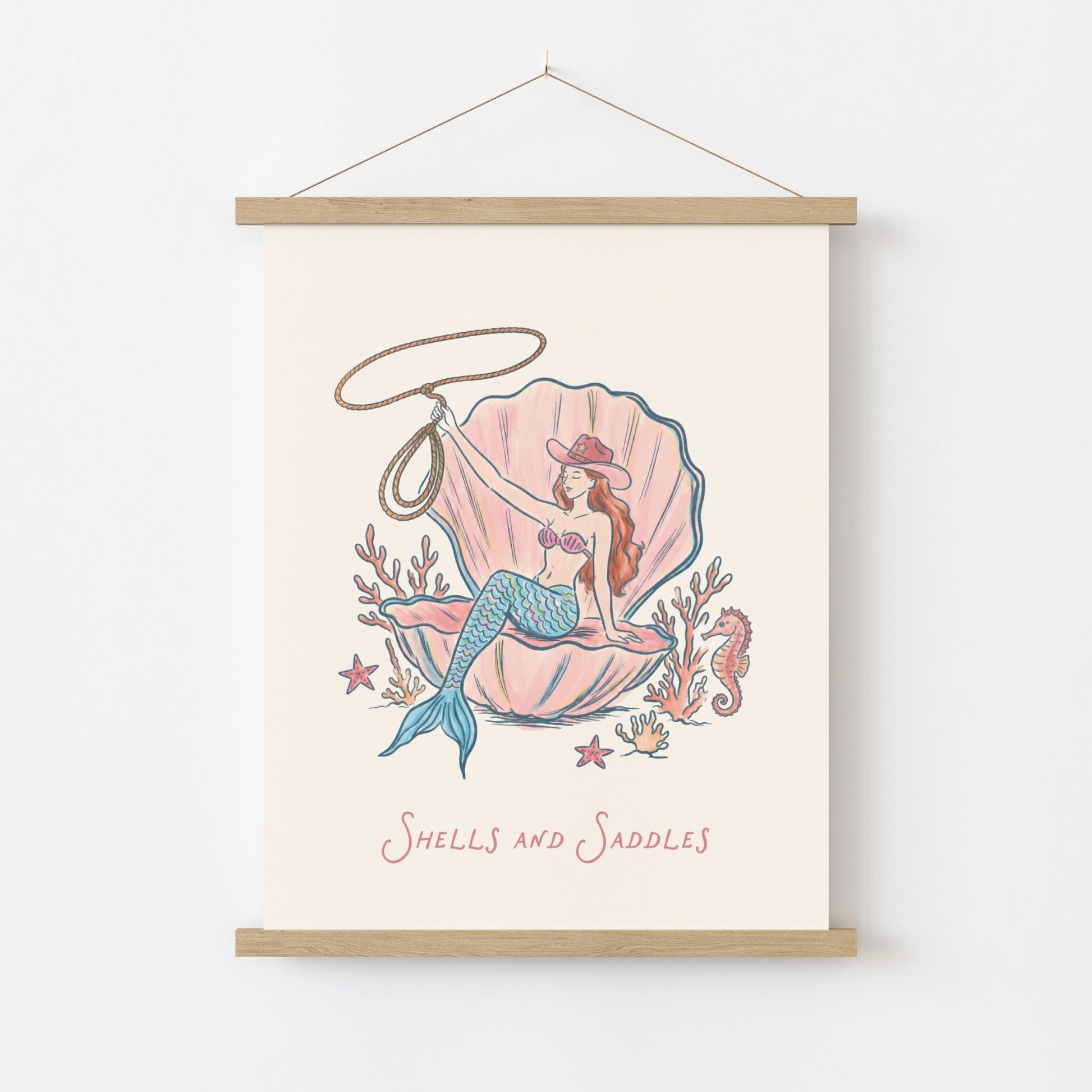 Coastal Cowgirl Mermaid Print