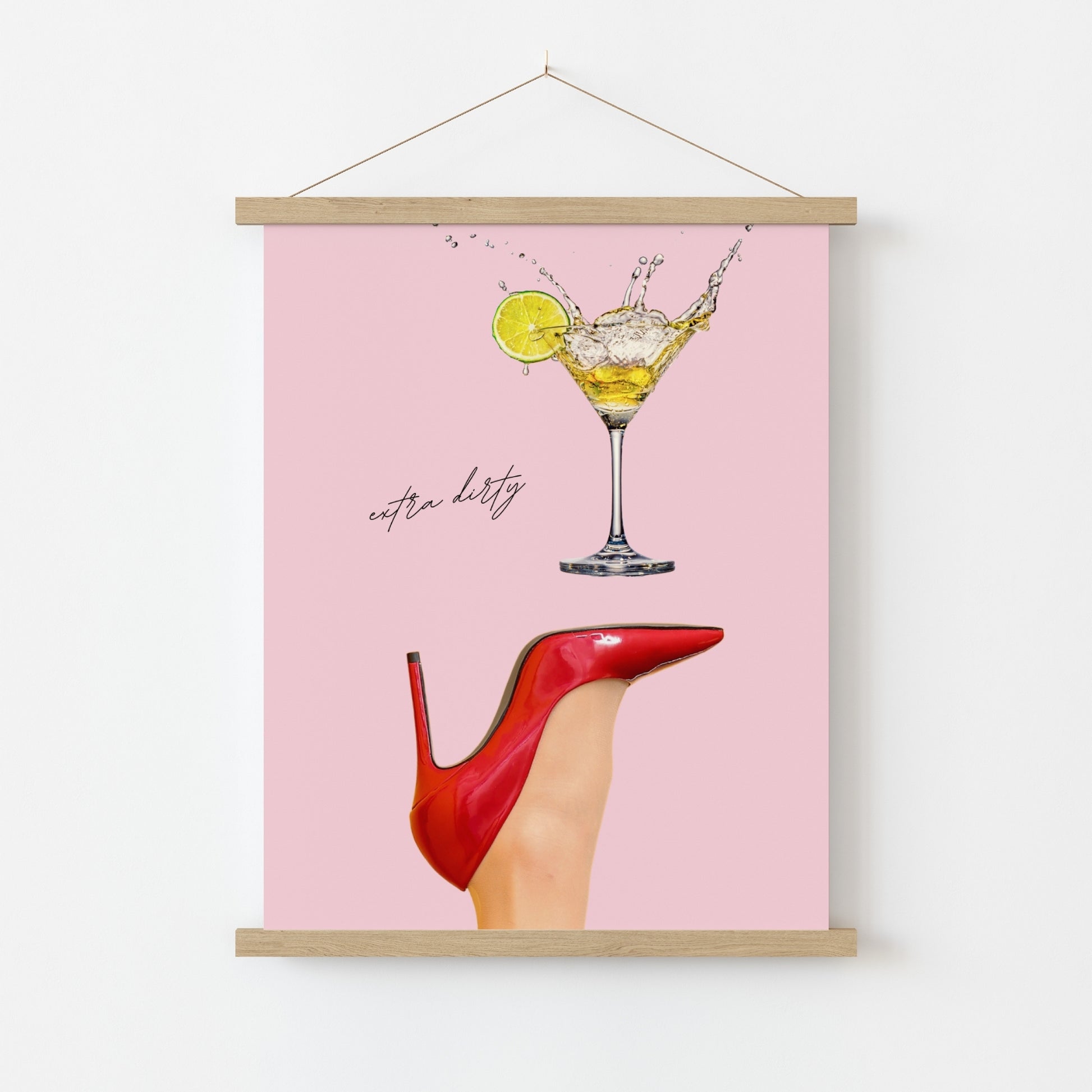 Extra Dirty Martini Print – Glam Cocktail Wall Art, Kitchen Wall Decor