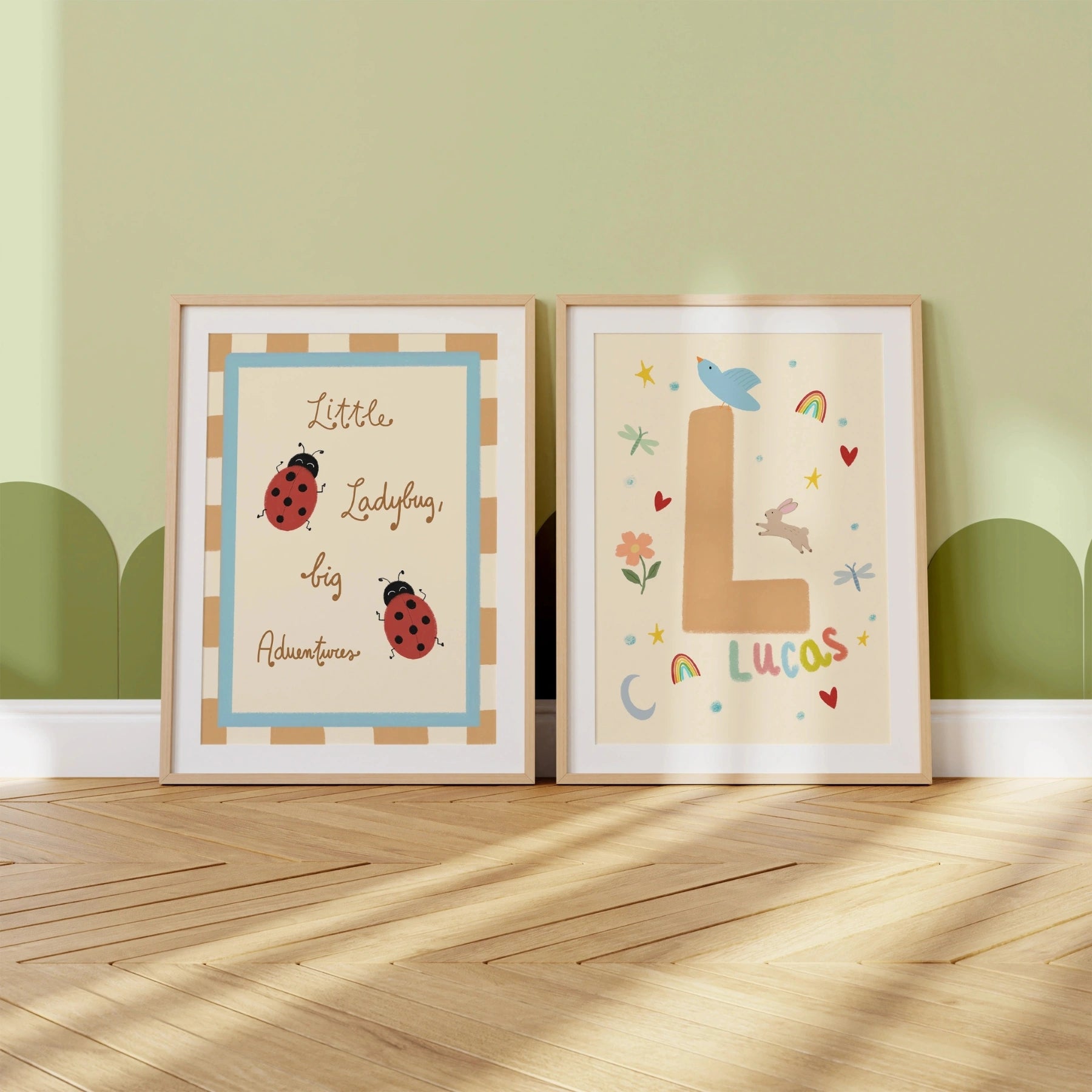 Prints with Customizable Name Set of 3 – Póster infantil