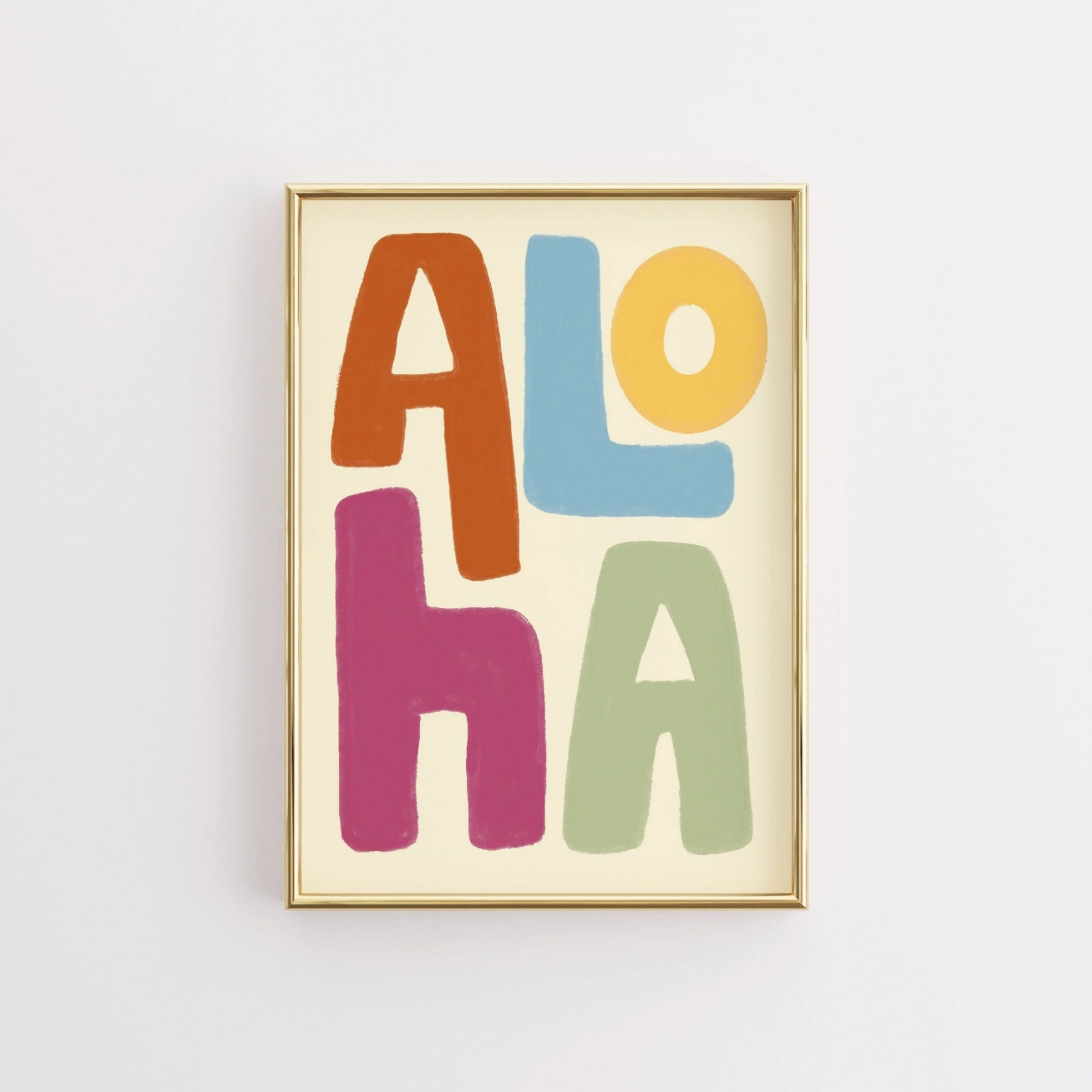 Colorful Tropical Typography Print