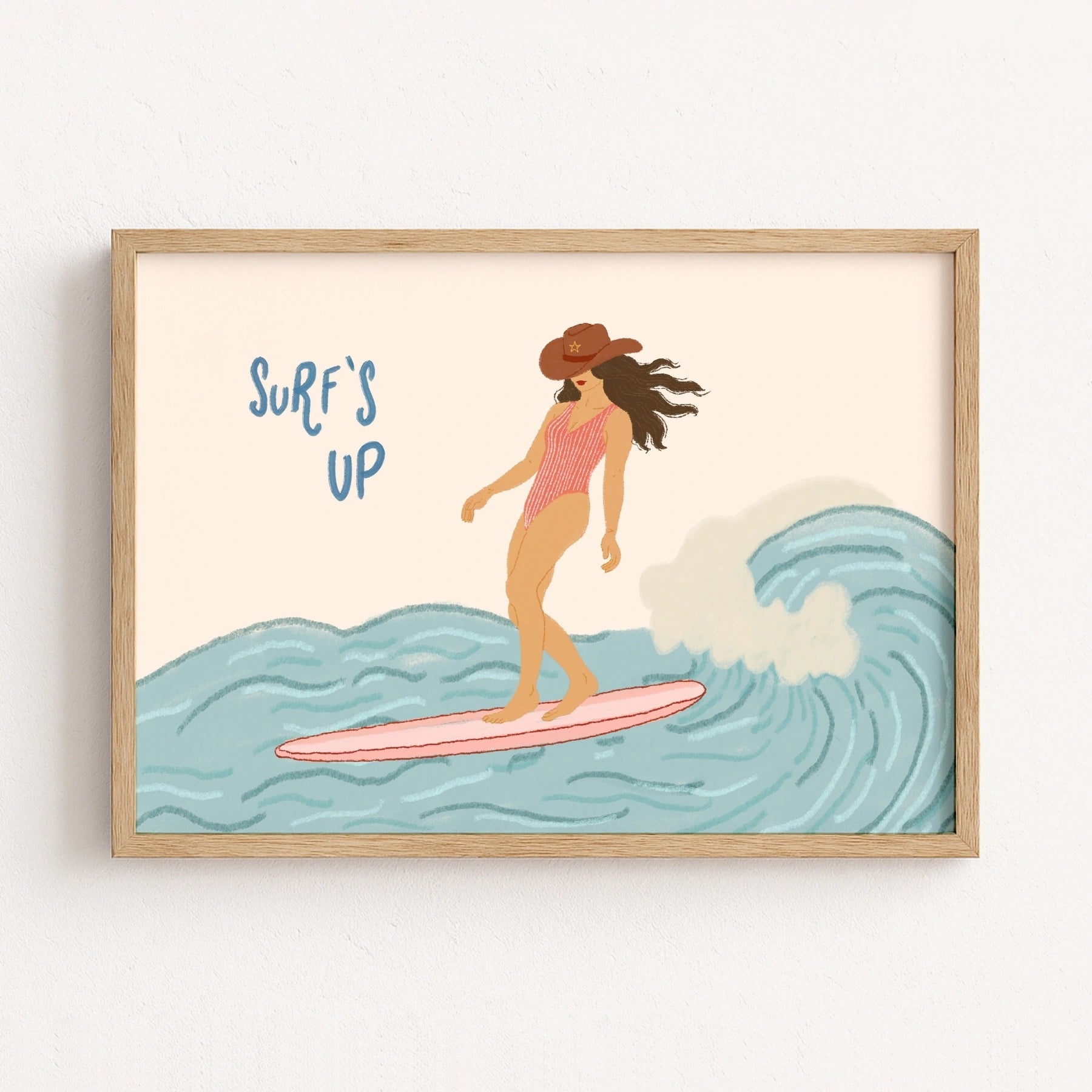 Surf’s Up Cowgirl Wall Ar