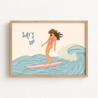 Surf’s Up Cowgirl Wall Ar – Art mural côtier