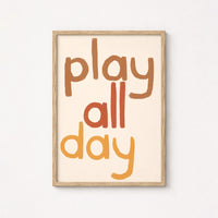 Play All Day Wall Art