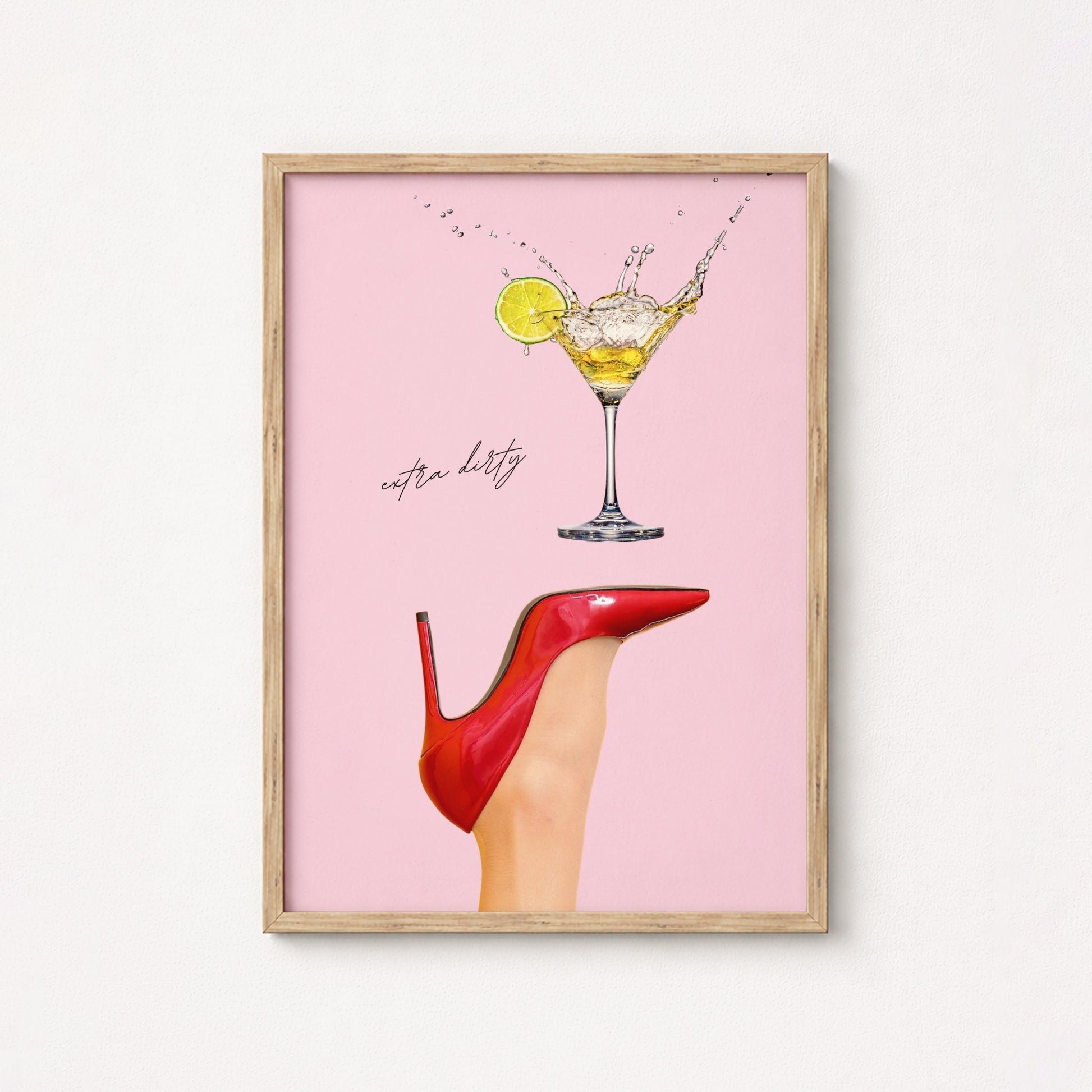 Extra Dirty Martini Print – Glam Cocktail Wall Art, Kitchen Wall Decor