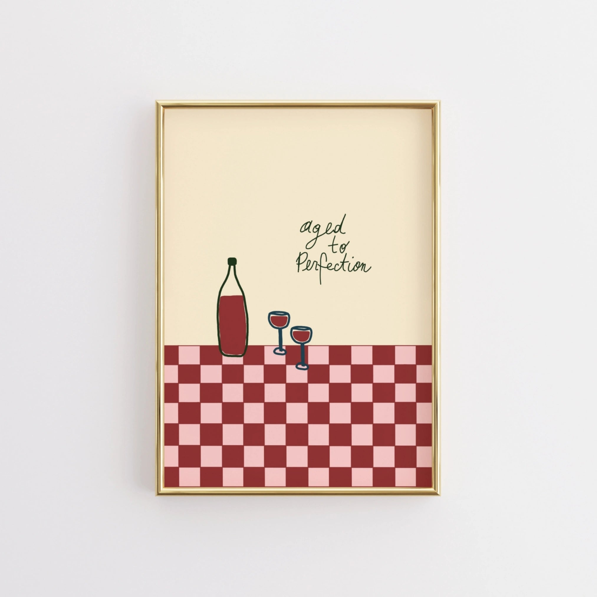 Decorazione murale per la tavola da pranzo italiana – Stampa di pasta, vino e cucina