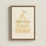 Vintage Carousel – Nursery & Kids Canvas Wall Art