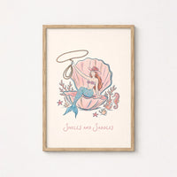Coastal Cowgirl Mermaid Print