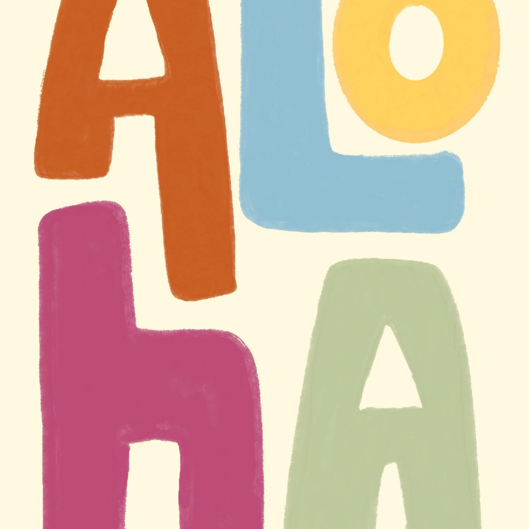 Colorful Tropical Typography Print