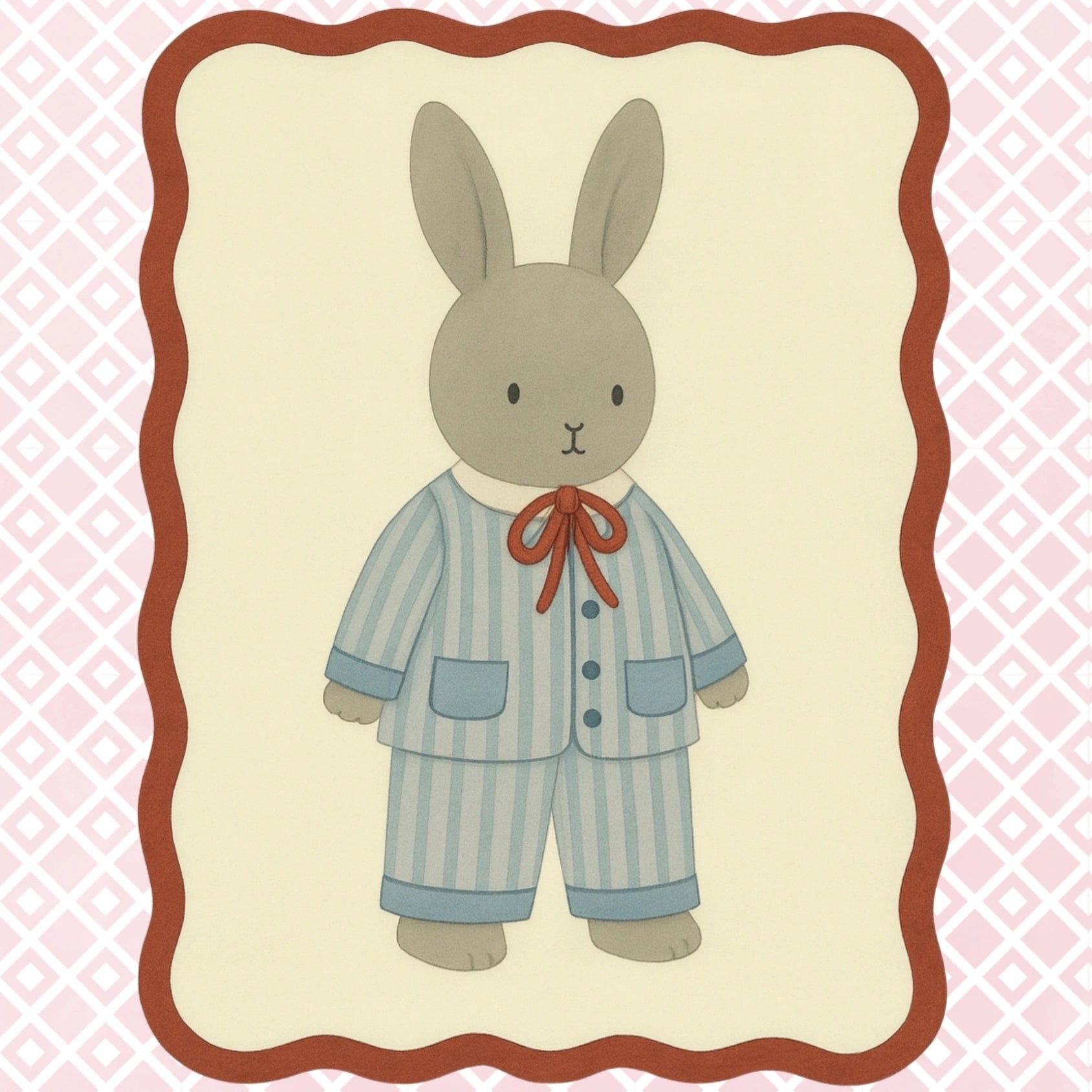Sleepy Bunny Nursery Print