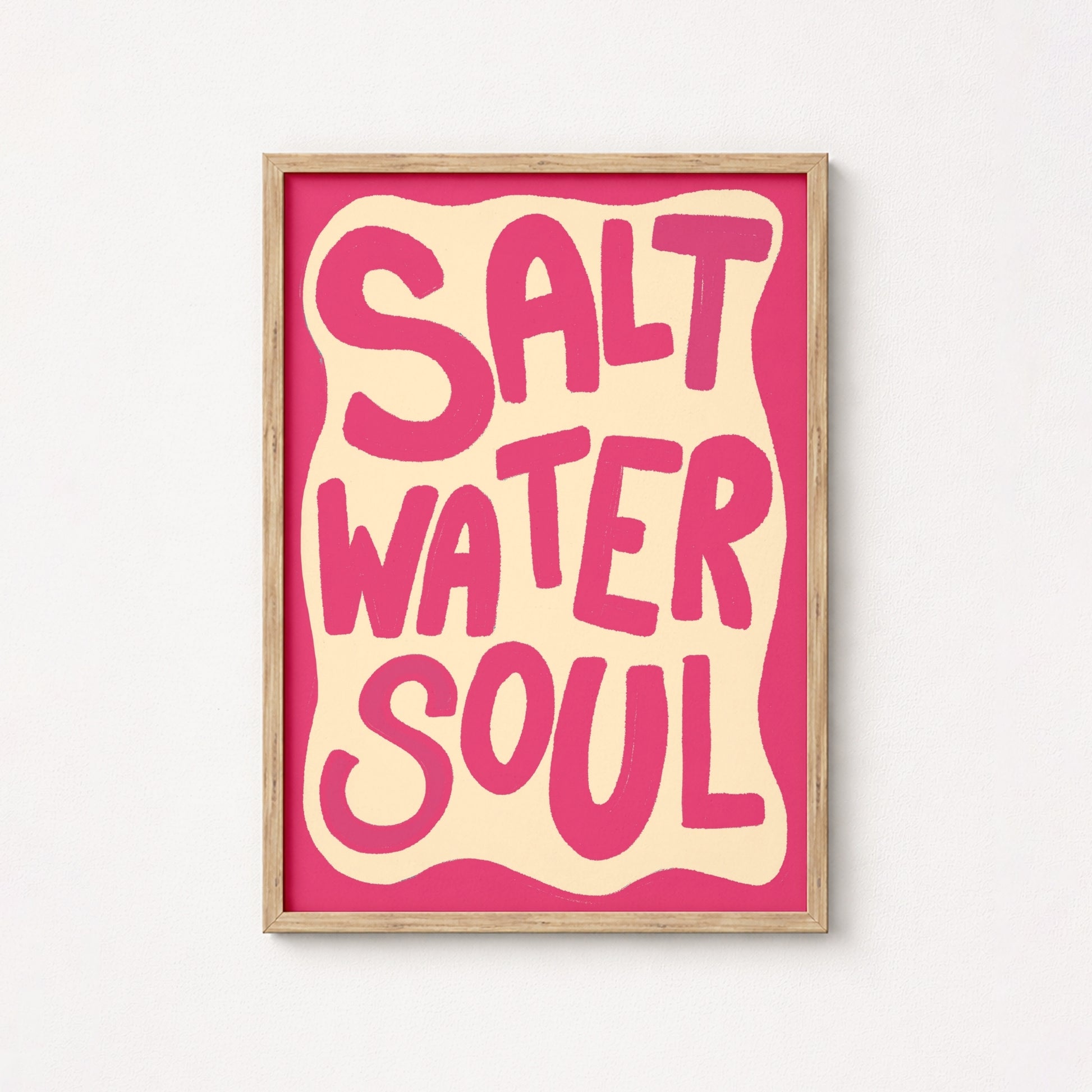 Arte de pared Alma de agua salada – Impresión de playa costera, decoración costera para pared