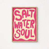 Arte de pared Alma de agua salada – Impresión de playa costera, decoración costera para pared