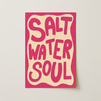 Arte de pared Alma de agua salada – Impresión de playa costera, decoración costera para pared