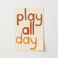 Play All Day Wall Art
