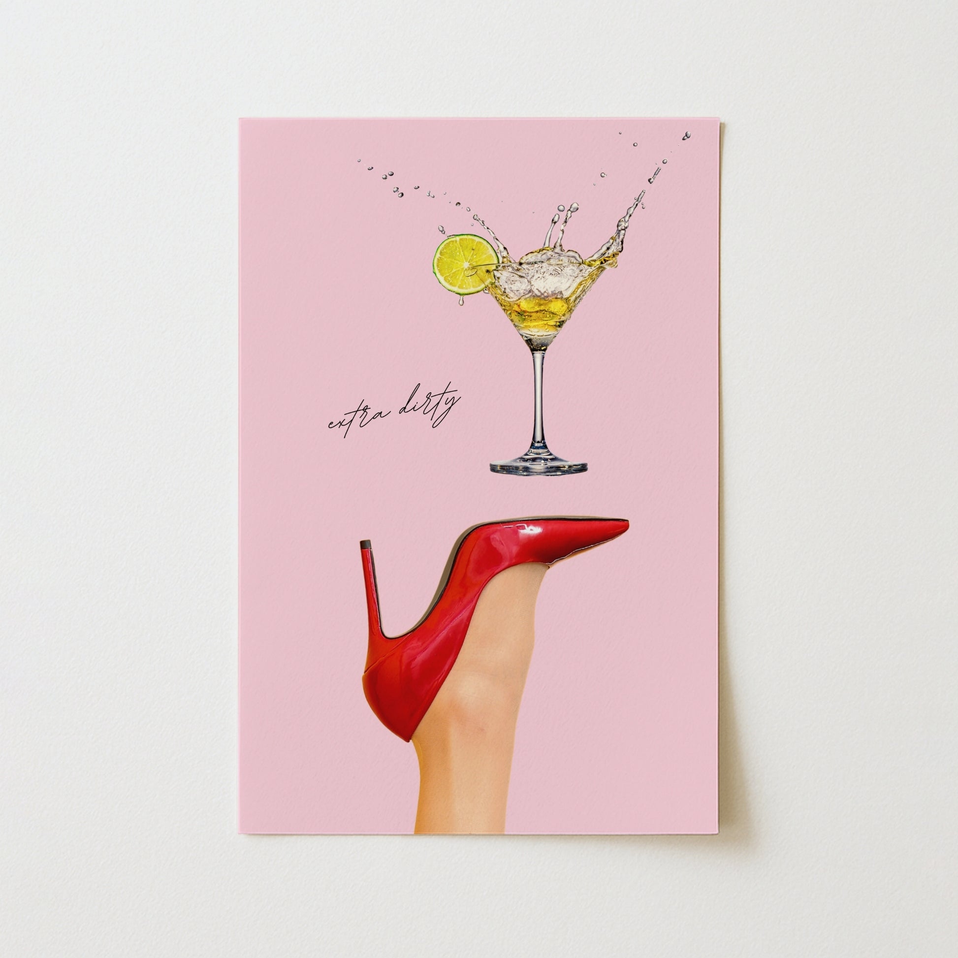 Extra Dirty Martini Print – Glam Cocktail Wall Art, Kitchen Wall Decor