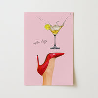 Extra Dirty Martini Print – Glam Cocktail Wall Art, Kitchen Wall Decor