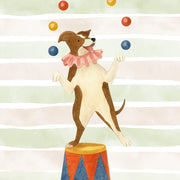 Juggling Circus Dog – Nursery & Kids Wall Art