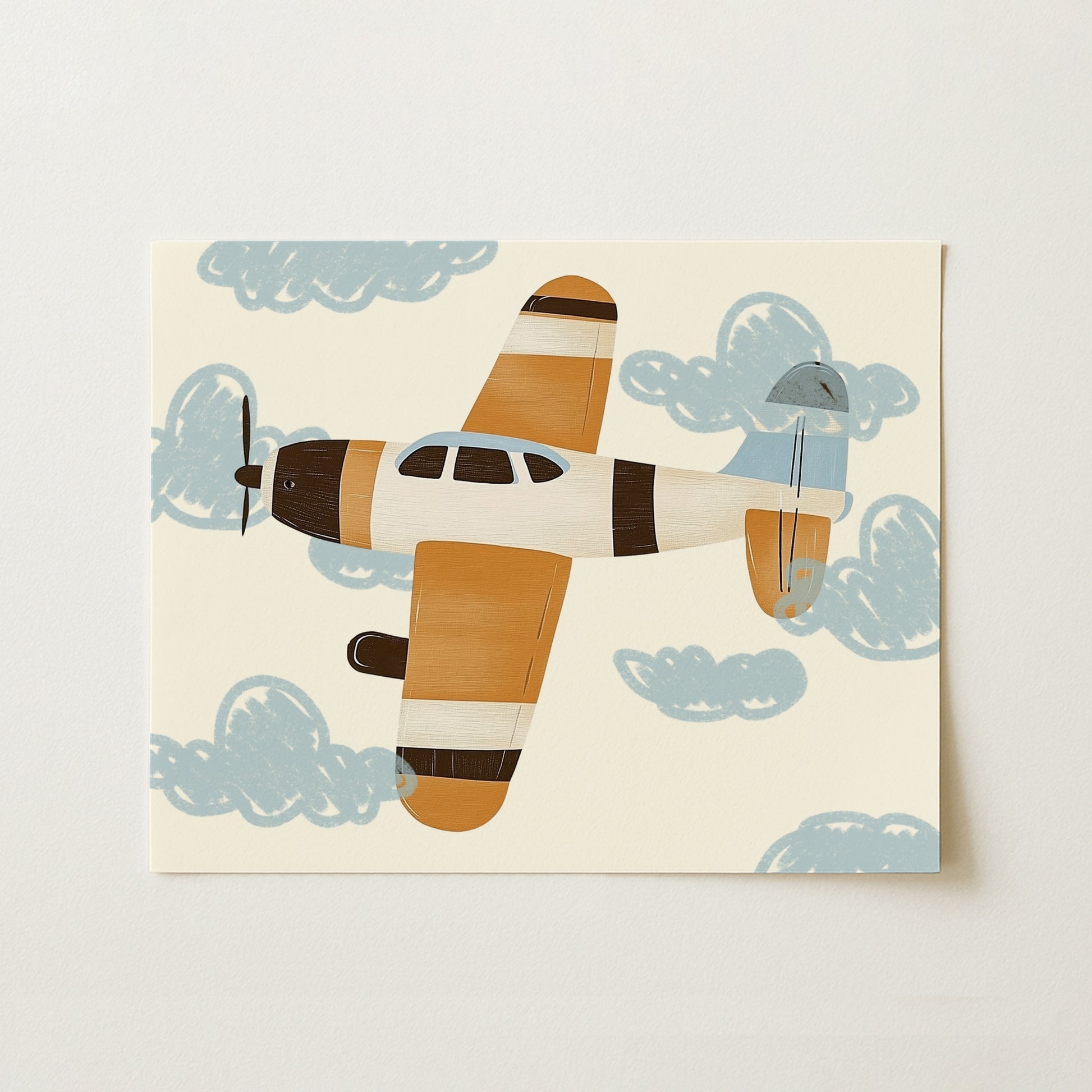 Airplane Nursery Print – Cute Plane Wall Art for Boys