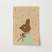 Little Bunny in a Mint Dress – Nursery & Kids Wall Art