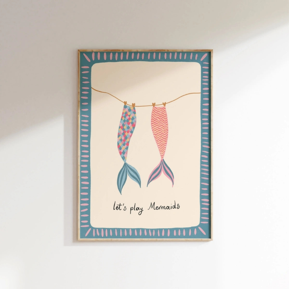 Mermaid Tail Wall Art, Coastal Wall Decor