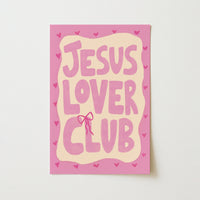 Jesus Lover Club Christian Wall Art