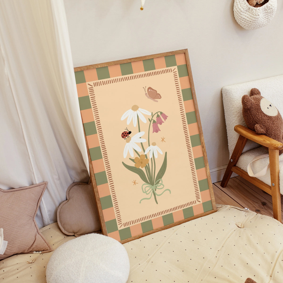 Daisy Flower Nursery Wall Art, Whimsical Kids Decor – Wall Art Prints ...