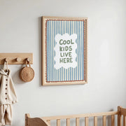 Cool Kids Live Here Blue – Nursery & Kids Wall Art