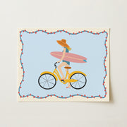 Surf Girl Beach Bike – Coastal Wall Art