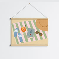 Surf Up Wall Art - Poster colorato con tavola da surf