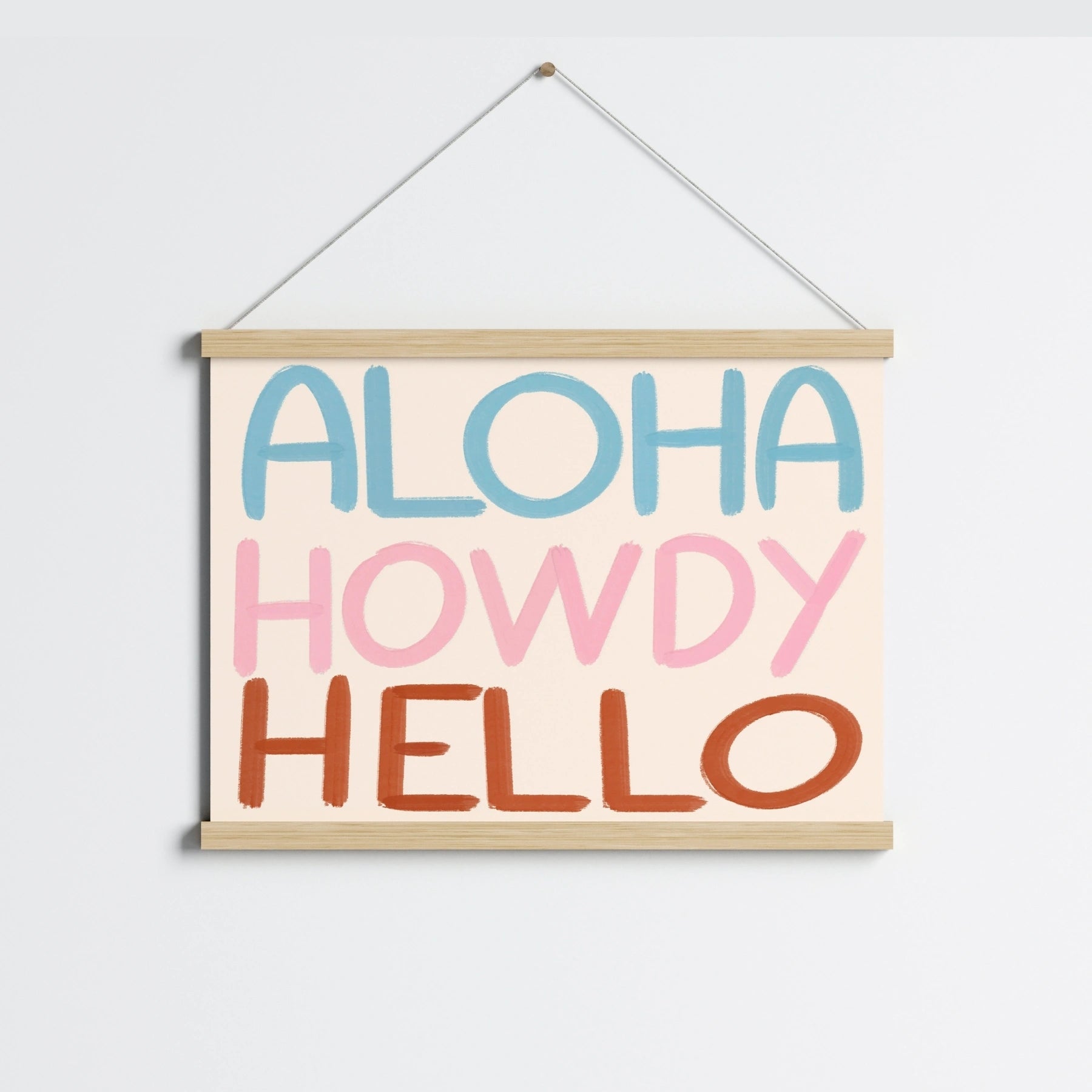 Aloha Howdy Hello Wall Art