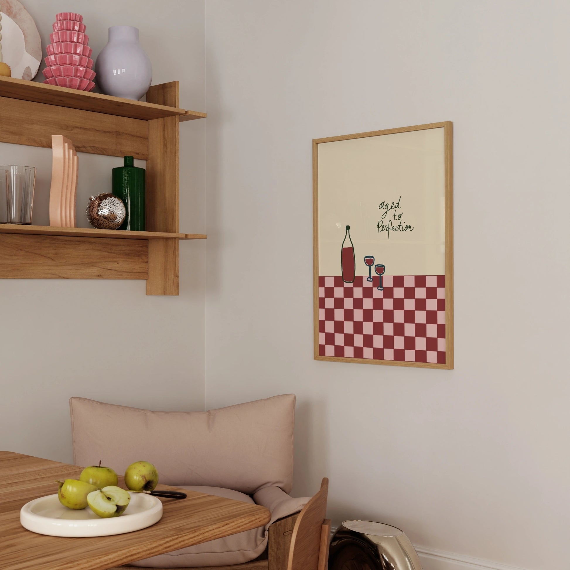 Arredamento in stile bistrò italiano vintage, decorazione da parete per cucina
