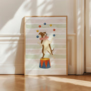 Juggling Circus Dog – Nursery & Kids Wall Art