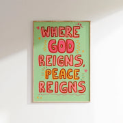 God Reigns Peace – Christian Wall Art