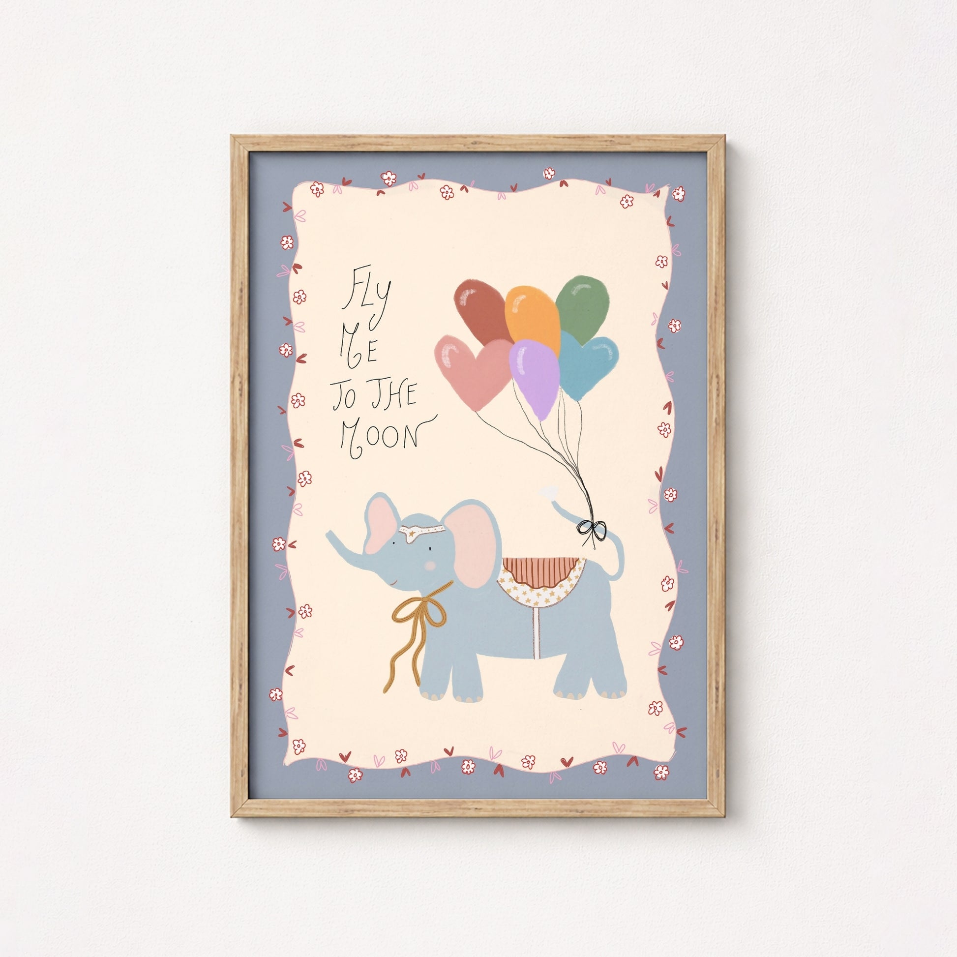 Arte de Pared con Globo de Elefante