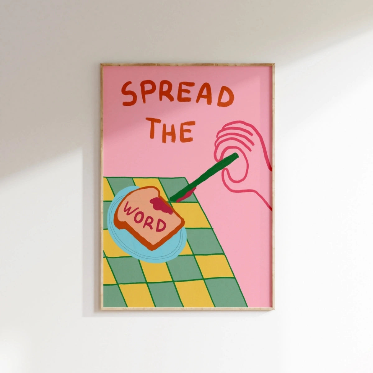 Affiches imprimées « Passez le mot » – Décoration murale chrétienne pour cuisine, Décoration murale chrétienne
