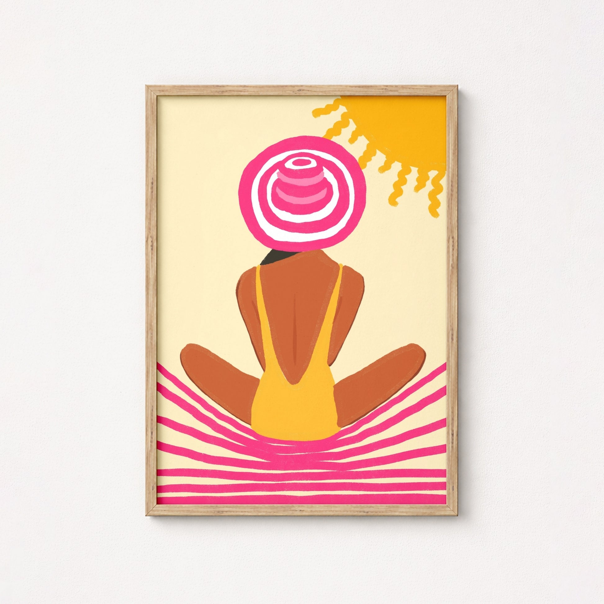 Beach Girl Wall Art - Coastal Summer Print