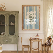 Cool Kids Live Here Blue – Nursery & Kids Wall Art