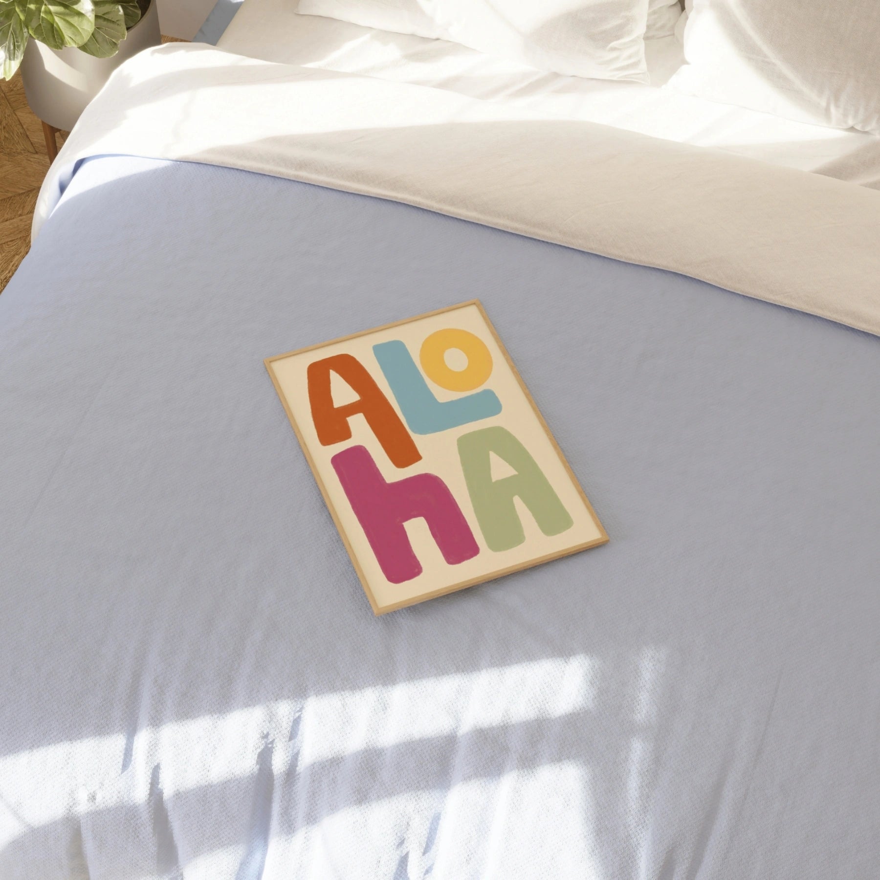 Colorful Tropical Typography Print