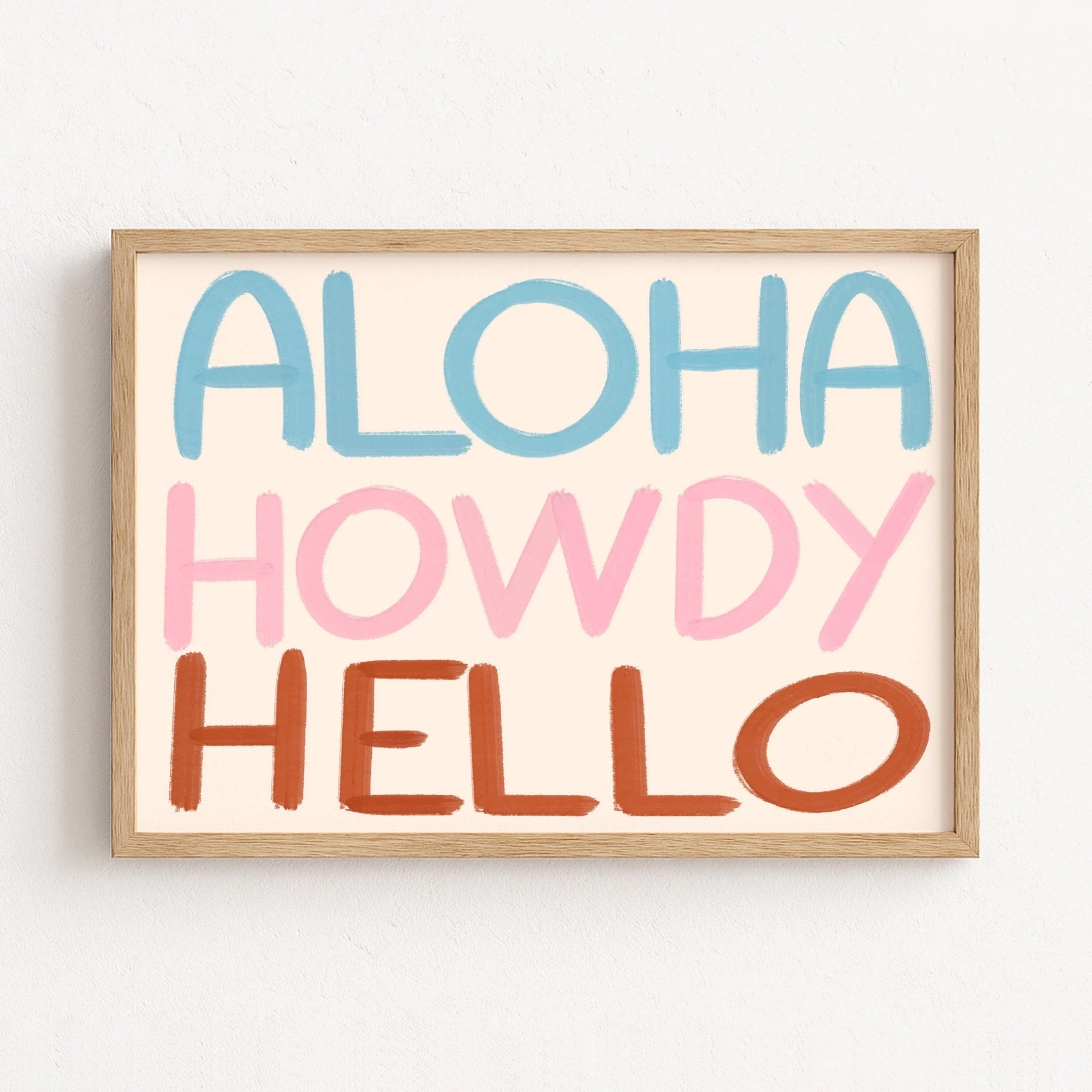 Aloha Howdy Hello Wall Art