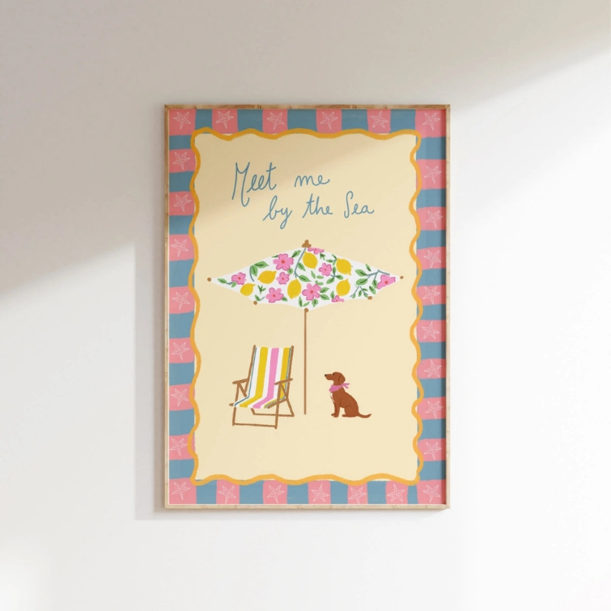 Encuéntrame junto al mar, decoración de pared costera