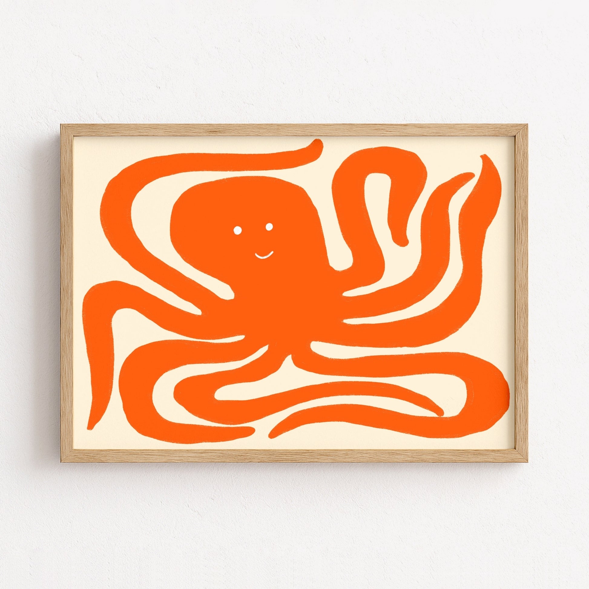Octopus Wall Art – Playful Coastal Print