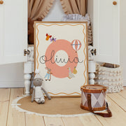 Personalized Nursery Name, Personalized wall art