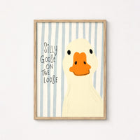 Silly Goose Nursery Print