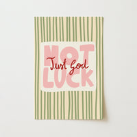 Lámina Cristiana « Just God Not Luck »