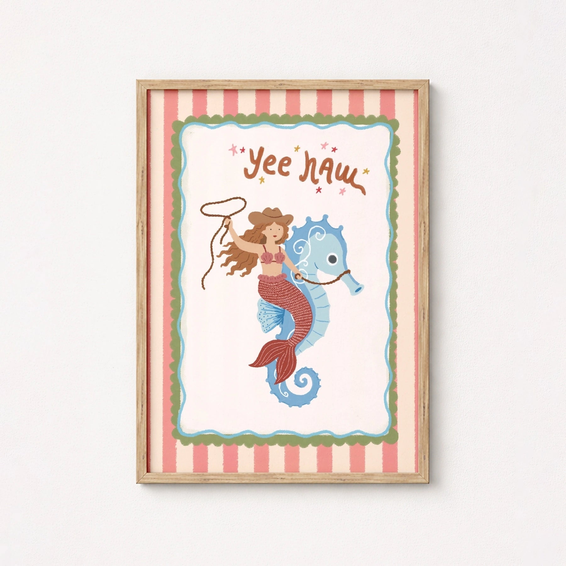Cowgirl Mermaid Poster