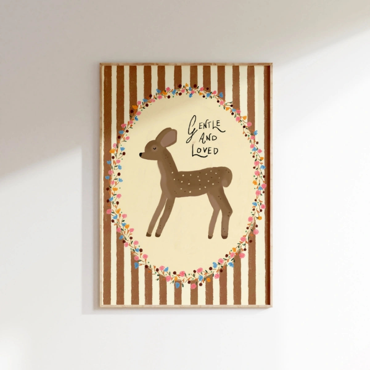 Gentle and Loved Nursery Wall Art, Christian Nursery Decor